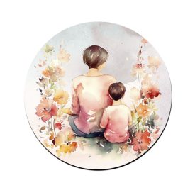 Anya és drága kicsi fia mintás bögre alátét