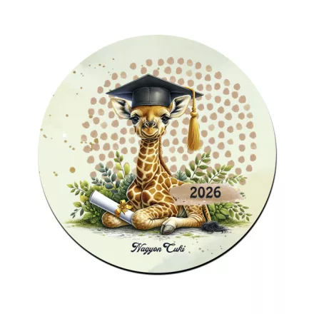 Zsiráf - 2026 évi Ballagásra mintás poháralátét