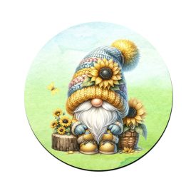 Ülő napraforgós manó mintás bögre alátét