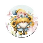 Kerékpáros napraforgós manó mintás bögre alátét