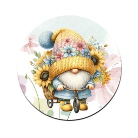 Kerékpáros napraforgós manó mintás bögre alátét