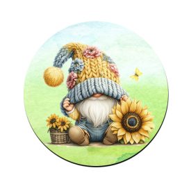 Cuki sapkás napraforgós manó mintás bögre alátét