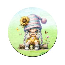   Szívecskés napraforgós manó lány mintás bögre alátét