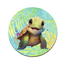 Kék cuki teknős mintás bögre alátét