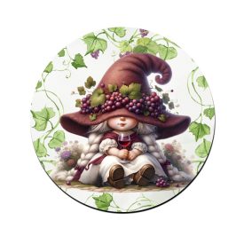   Egy pohár bor és a borász manó lány mintás bögre alátét