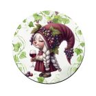 Cuki borász manó lány mintás bögre alátét