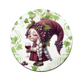 Cuki borász manó lány mintás bögre alátét