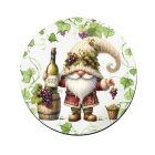 A legjobb borász manó és a fehér bor mintás bögre alátét