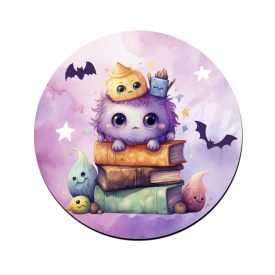 Halloween Könyvmolyok mintás bögre alátét