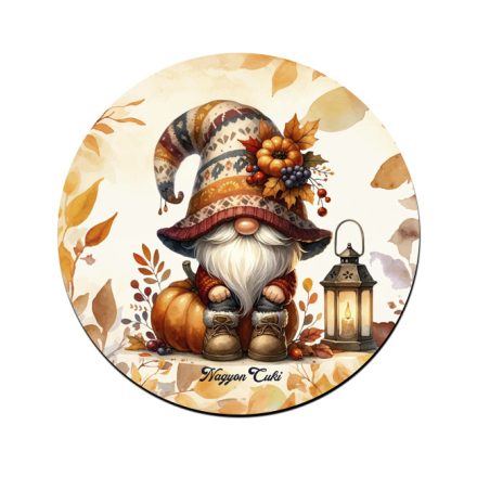 Cuki őszi manó mintás bögre alátét