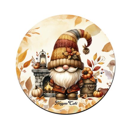 Kandallós őszi manó mintás bögre alátét