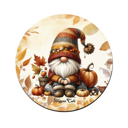 Őszi manó és a tök mintás bögre alátét