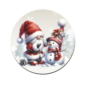 Karácsonyi manó és a hóember mintás bögre alátét