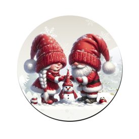   Építsünk hóembert, karácsonyi manók mintás bögre alátét