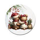 Karácsonyi Teddy maci - együtt (kantáros) bögre alátét