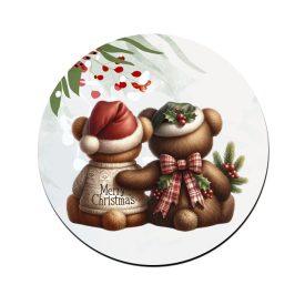   Karácsonyi Teddy maci - együtt (kockás masni) bögre alátét