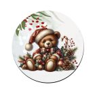 Karácsonyi Teddy maci (toboz) bögre alátét