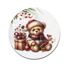 Karácsonyi Teddy maci (fahéj) bögre alátét