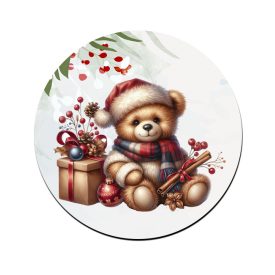 Karácsonyi Teddy maci (fahéj) bögre alátét