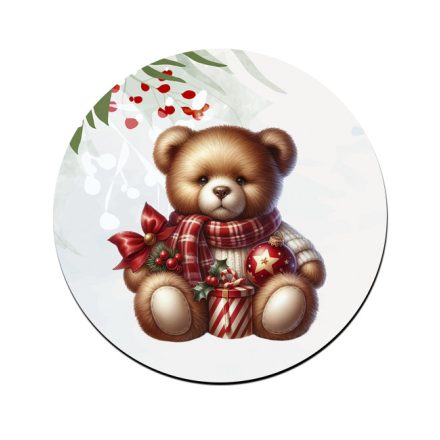 Karácsonyi Teddy maci (sál) bögre alátét