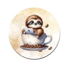 Kávés lajhár és a laptop bögre alátét