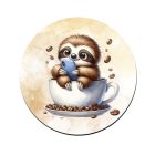 Telefonozós Kávés lajhár bögre alátét