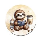 Kávés lajhár és egy jó regény bögre alátét