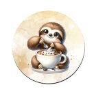 Kávés lajhár egy kis nasival bögre alátét