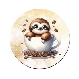 Mosolygós Kávés lajhár bögre alátét