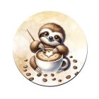 Kávés lajhár és a szíves cappucino bögre alátét