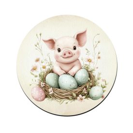 Vintage húsvéti malacka poháralátét