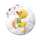 Tündéri kiskacsa virágcsokorral bögre alátét