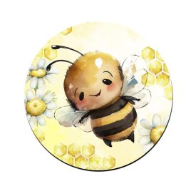 Mosolygós méhecske mintás bögre alátét