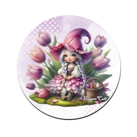 Cuki Tulipános manólány mintás bögre alátét