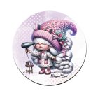 Fodrász manólány hajszárítóval mintás bögre alátét