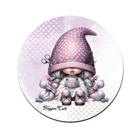   Pöttyös sapkás fodrász manólány mintás bögre alátét