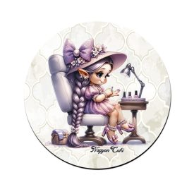 Cuki lila Körmös manólány mintás bögre alátét