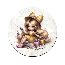 Cuki Arany Körmös manólány mintás bögre alátét