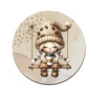 Hintázó kávés manó lány mintás bögre alátét