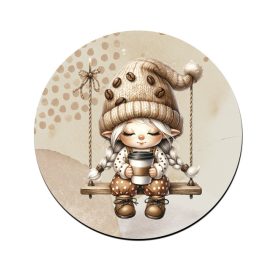 Hintázó kávés manó lány mintás bögre alátét