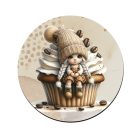 Muffin kávés manó lány mintás bögre alátét