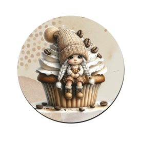 Muffin kávés manó lány mintás bögre alátét