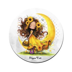 Cuki Napraforgós tündérlány kosárral pohár alátét