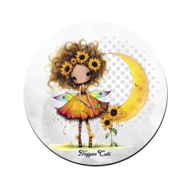 Bájos Napraforgós tündérlány pohár alátét