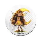 Hosszúhajú cuki Napraforgós tündérlány pohár alátét