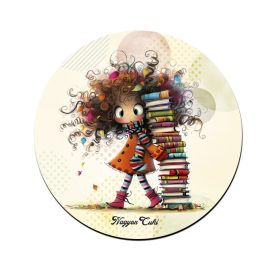 A legaranyosabb őszi Könyvmoly lány pohár alátét