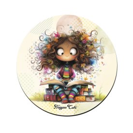 Olvasó őszi Könyvmoly lány pohár alátét