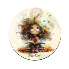 Álmodó őszi Könyvmoly lány pohár alátét