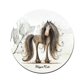 Furi, de cuki lovas mintás pohár alátét