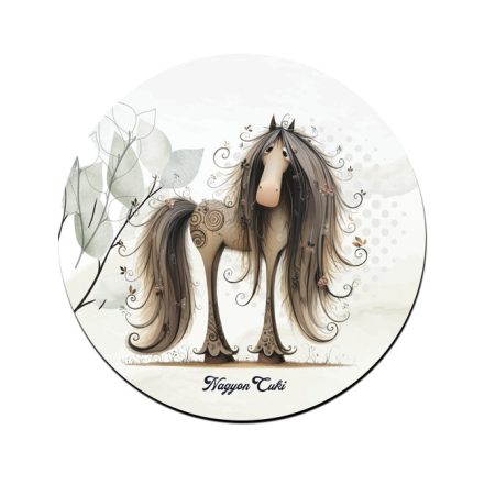 Furi, de cuki lovas mintás pohár alátét